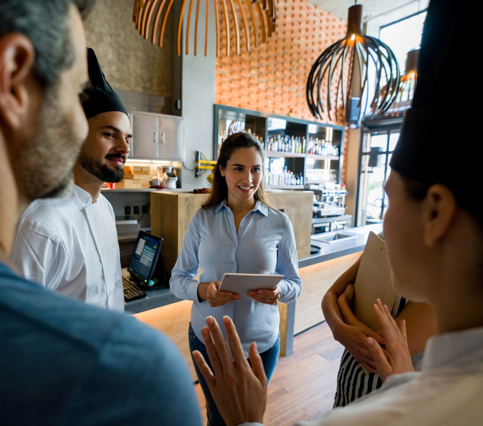 group meeting in a restaurant 