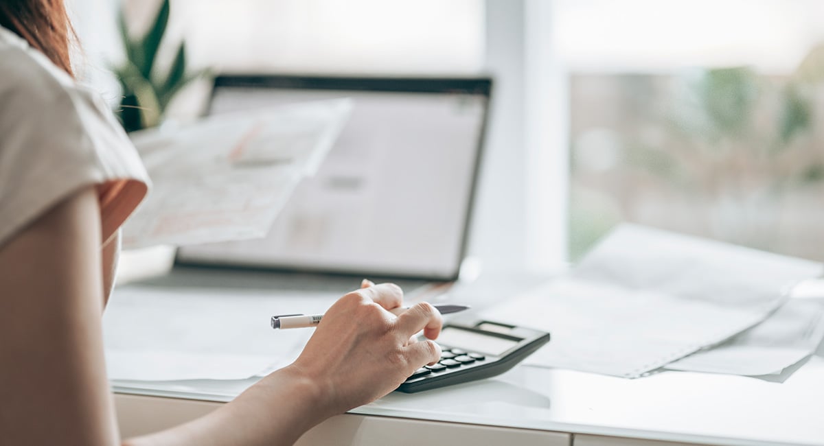 Woman planning with her computer